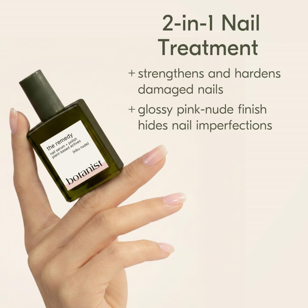 Botanist The Remedy brush with polish drop displaying smooth texture for easy application
