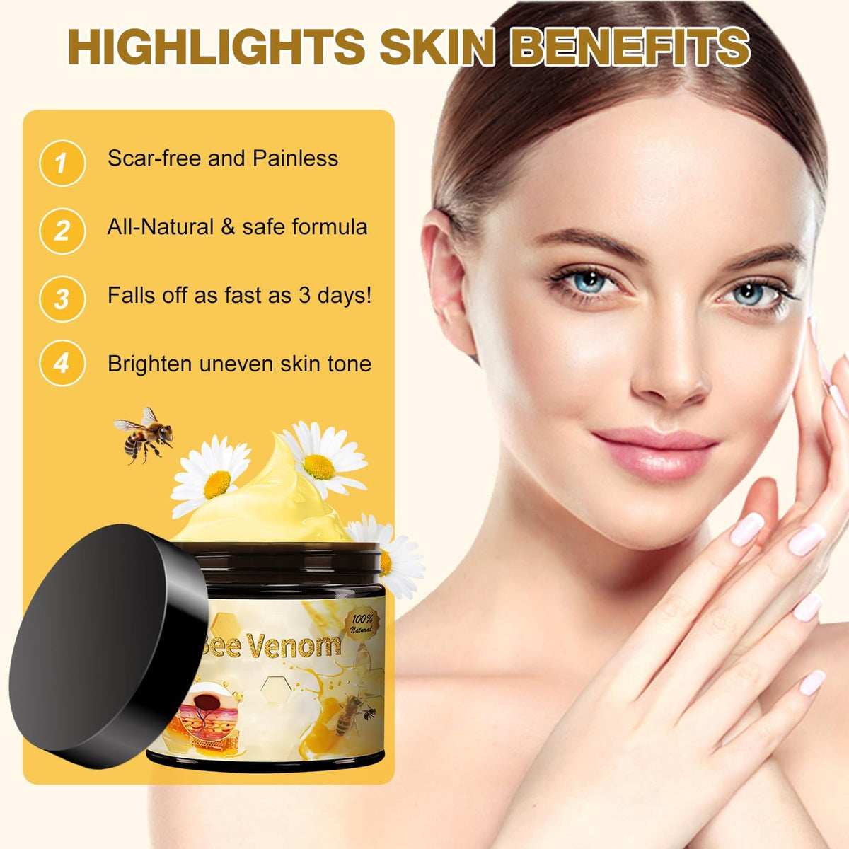 Botou applying cream to face showing gentle massage and quick absorption benefit