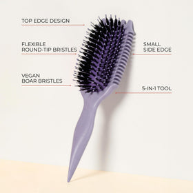 Bounce Curl bristles macro shot showing vegan boar and round tips to reduce frizz