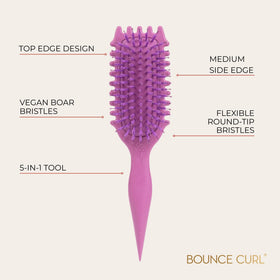 Bounce Curl close-up of ergonomic handle used as precise parting and heatless tool