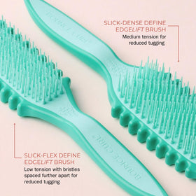 Bounce Curl bristle close-up showing soft TPEE bristles and gentle detangling benefit