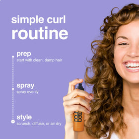 BOUNCE STYLE spray nozzle close-up demonstrating even mist application for lightweight coverage