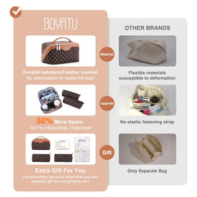 BOYATU detachable zipper pouches displayed showing flexible storage and separation