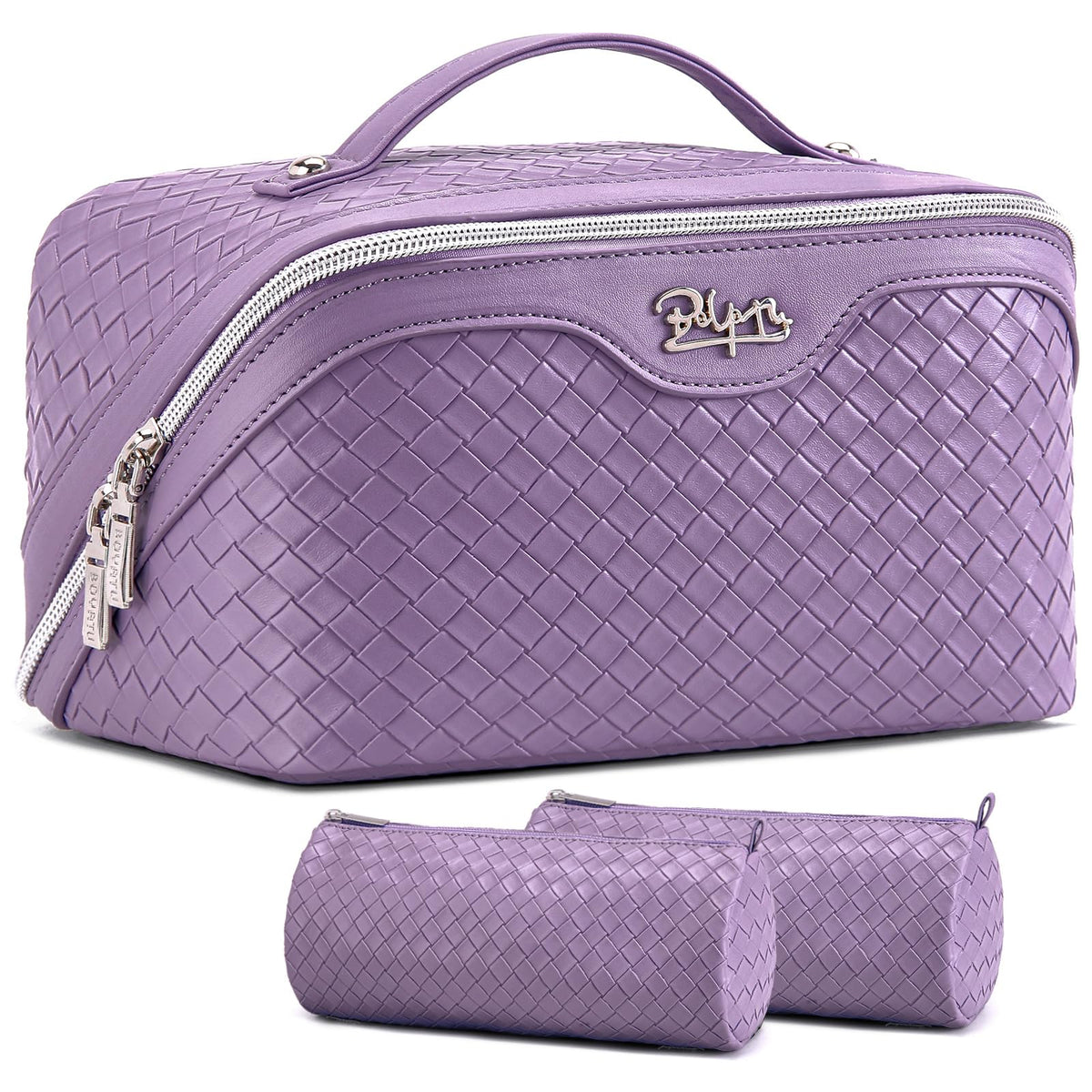 BOYATU front view of purple main bag shows stylish protection and storage