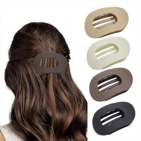 B.PHNE front view of four matte oval clips showing colors and packaging, stylish gift-ready