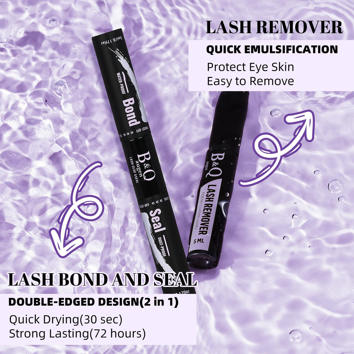 B&Qaugen applicator brush grooming lashes for a blended, polished finish