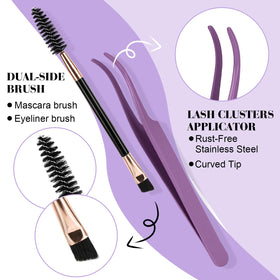 B&Qaugen before and after lash comparison showing fuller natural look
