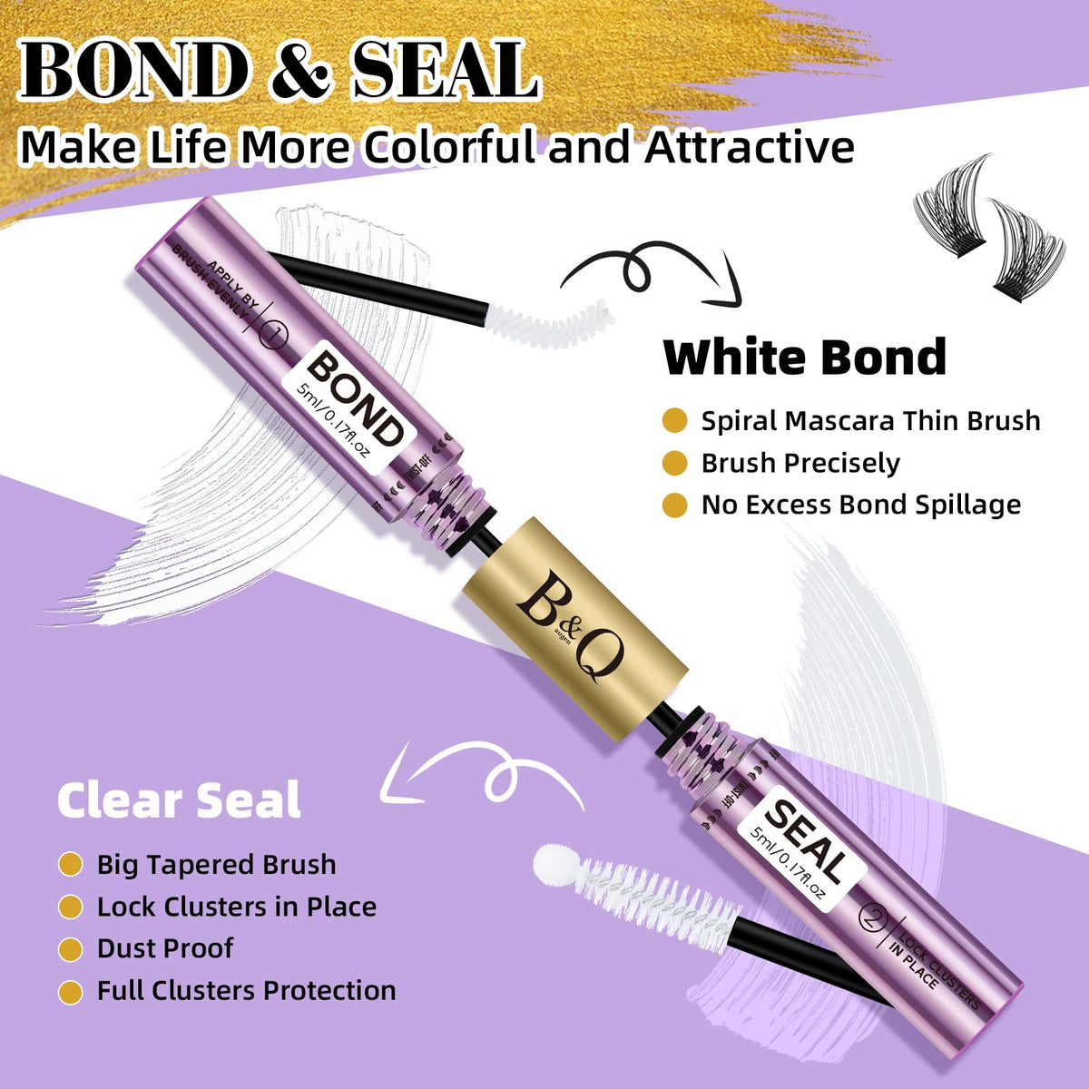 B&Qaugen black bond spiral brush detail for precise adhesive application