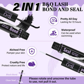 B&Qaugen brush applicator close-up for precise cluster lash application