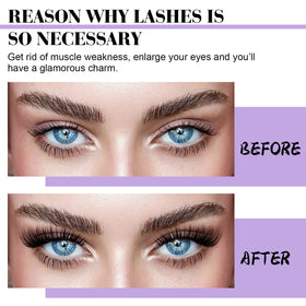 B&Qaugen close-up of flat cluster lash band for comfortable wear