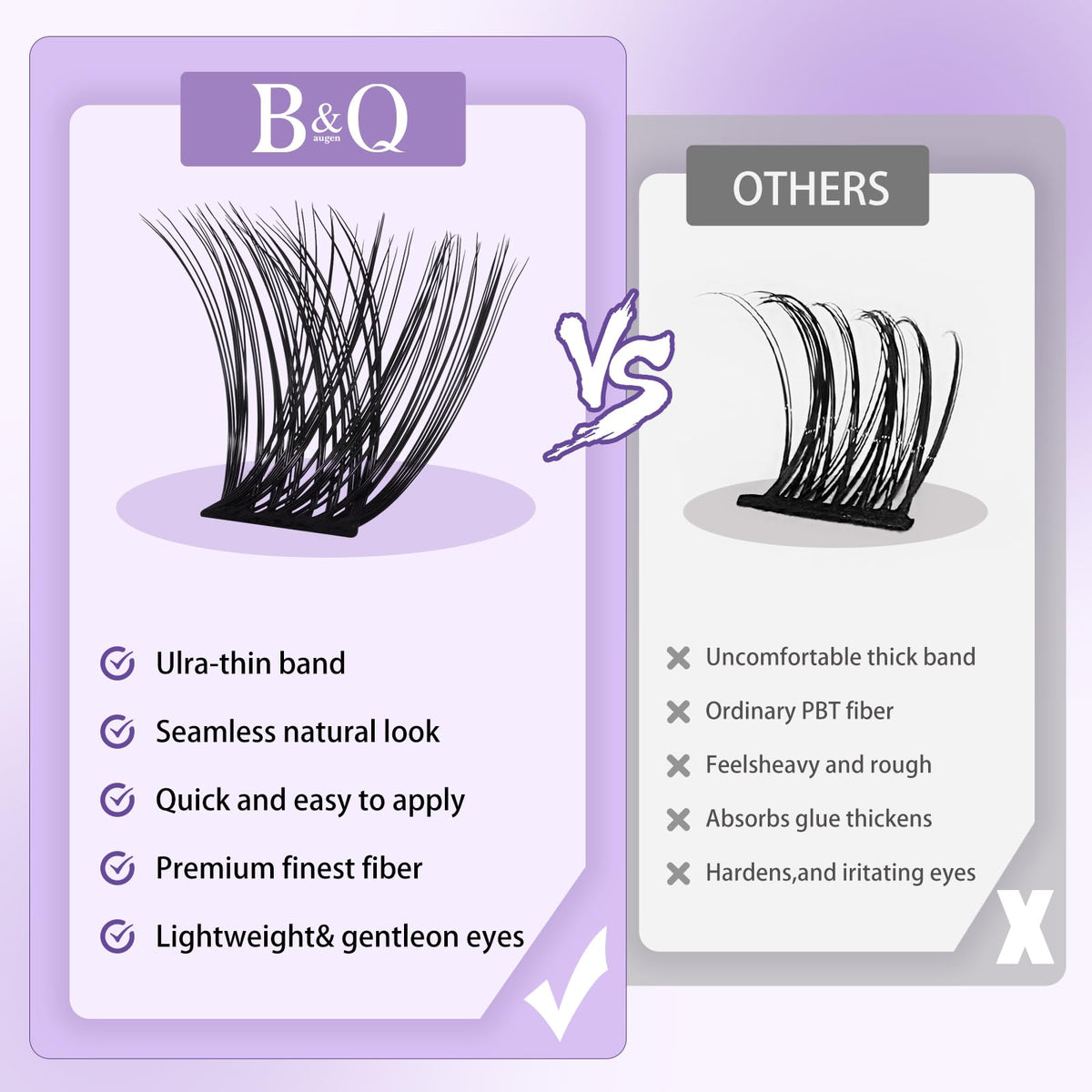 B&Qaugen close-up of D curl fibers highlighting soft, natural texture
