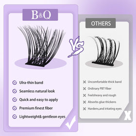 B&Qaugen close-up of D curl fibers highlighting soft, natural texture