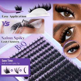 B&Qaugen close-up wet-tip spikes highlighting dramatic anime texture