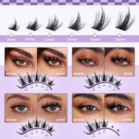B&Qaugen cluster lengths 8 to 18mm laid out for custom layering