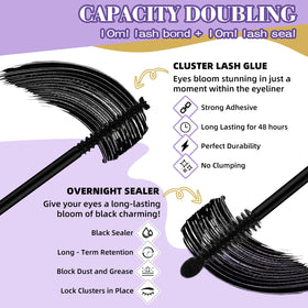 B&Qaugen close-up of double-ended curl and spiral brushes for precise application
