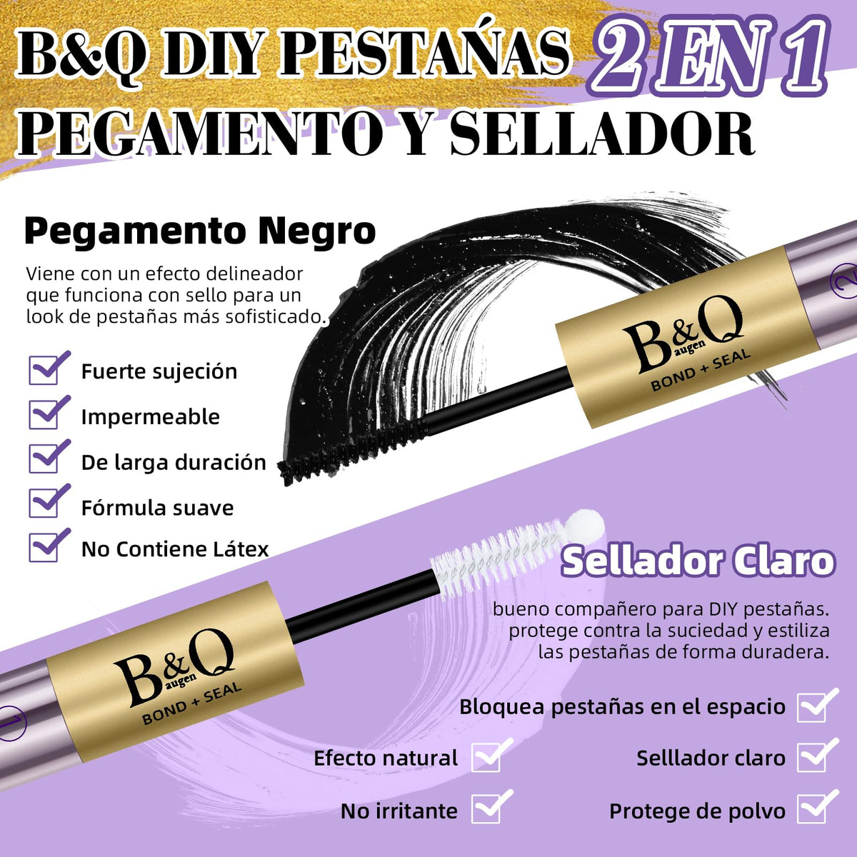 B&Qaugen close-up of two different brush heads for precise application