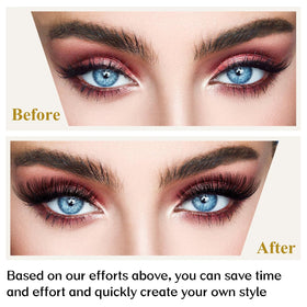B&Qaugen before and after eye showing added volume