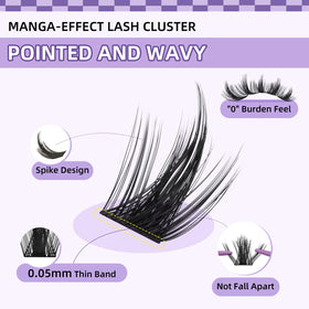 B&Qaugen fluffy outer and spiky center cluster detail for defined anime look