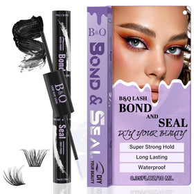 B&Qaugen front packaging showing 10ml lash bond and seal, professional finish