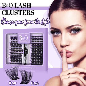 B&Qaugen lash glue and remover bottles demonstrating secure adhesion and safe removal
