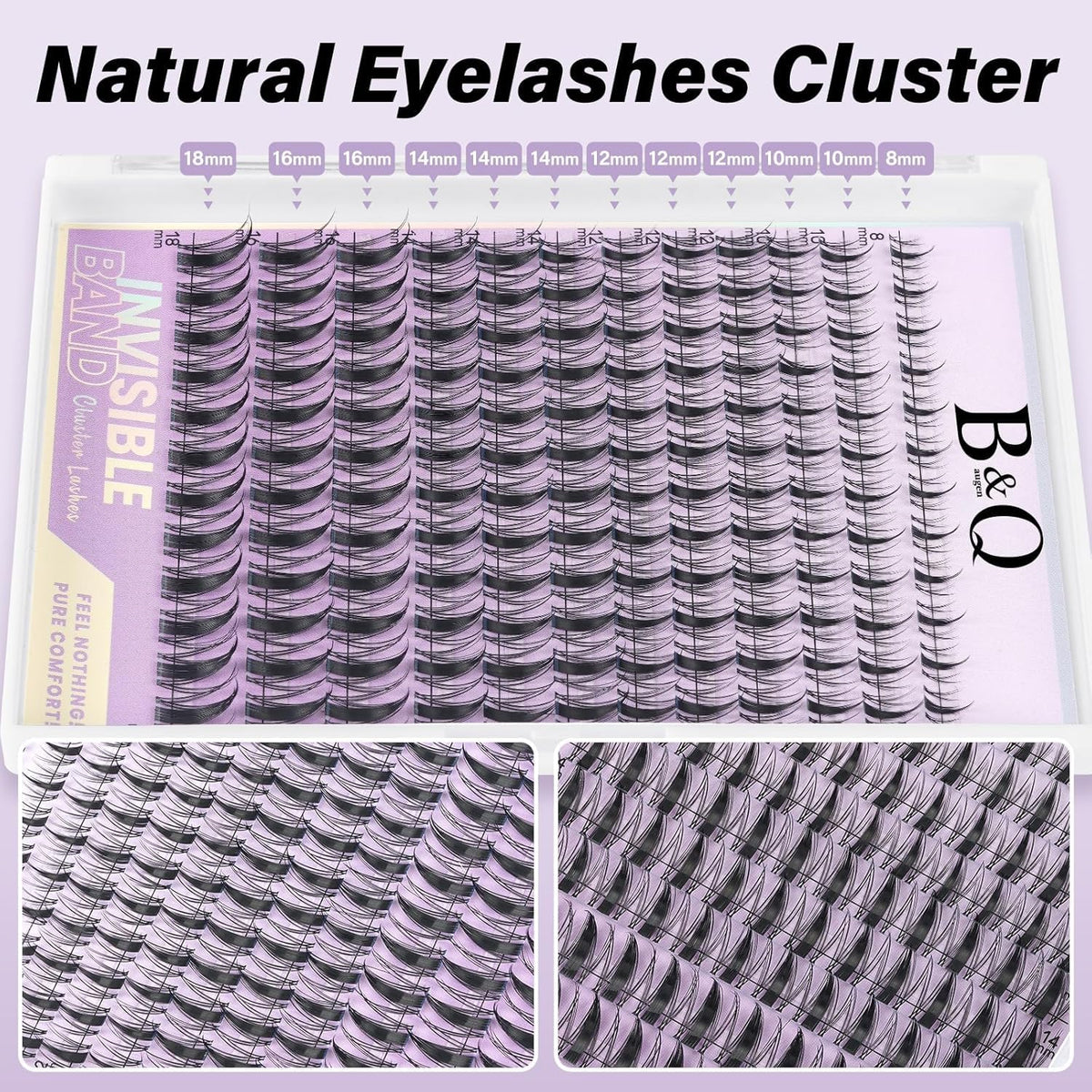 B&Qaugen thin 0.3mm invisible band close-up for seamless lash-line blending