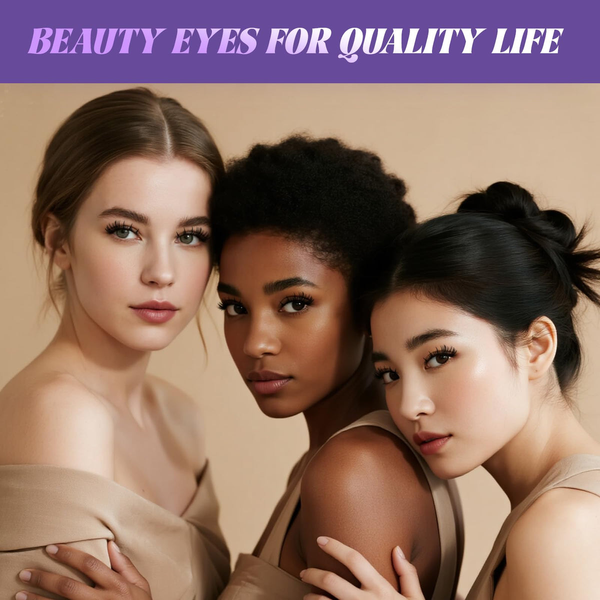 B&Qaugen nighttime look on model emphasizing bold photogenic volume