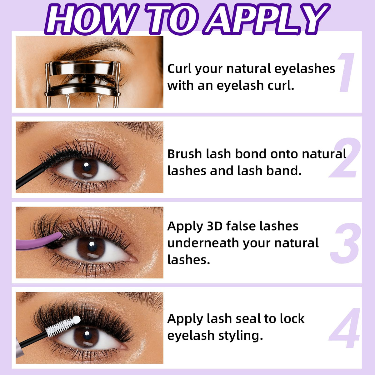 B&Qaugen lashes worn for a daytime look offering subtle volume benefit