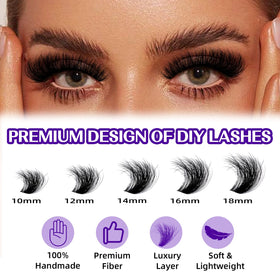 B&Qaugen lashes worn for an evening look giving dramatic lifted effect