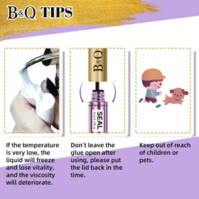 B&Qaugen 10ml tube next to common lipstick for size and portability