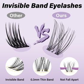 B&Qaugen texture detail of soft lash fibers for feather-like comfort