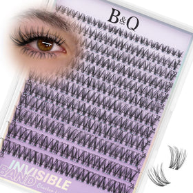 B&Qaugen front packaging showing 144 cluster lashes and mixed lengths