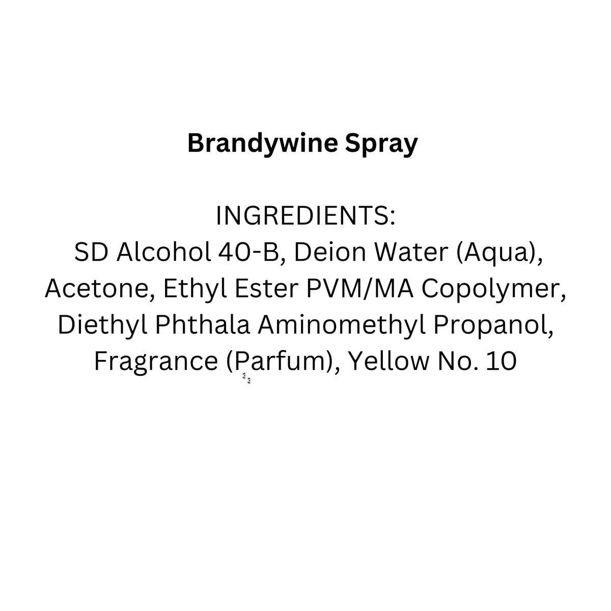 brandywine label detail showing directions and ingredient clarity benefit