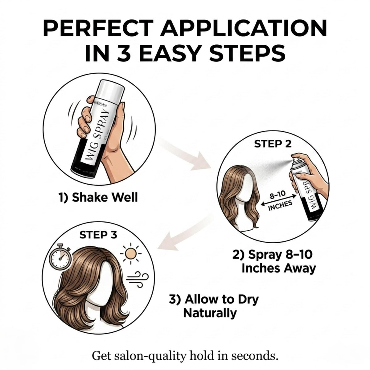 Brandywine used on a human hair wig displaying soft shine and flexible hold
