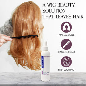 brandywine misting on wig showing even coverage and quick refresh benefit