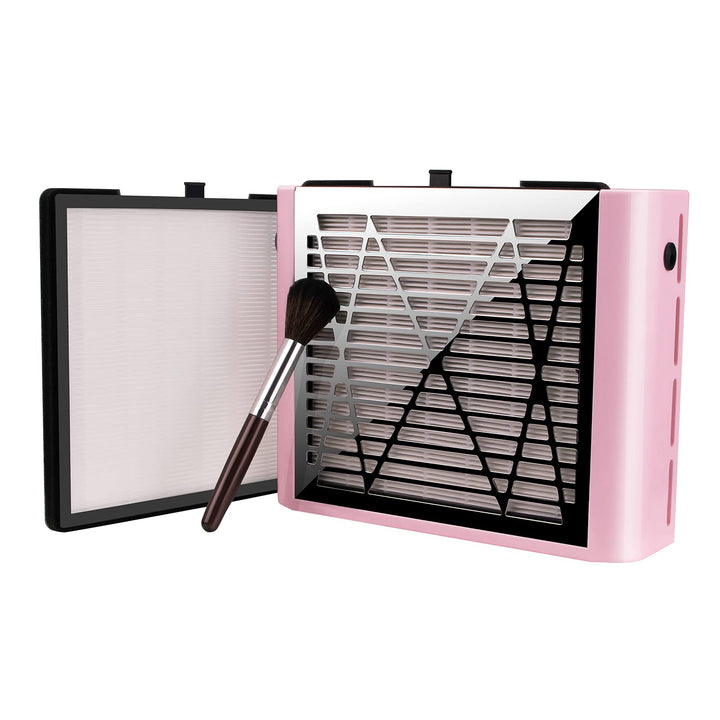BRANTMAKER front view in pink showing intake grille and compact design for cleaner workspaces