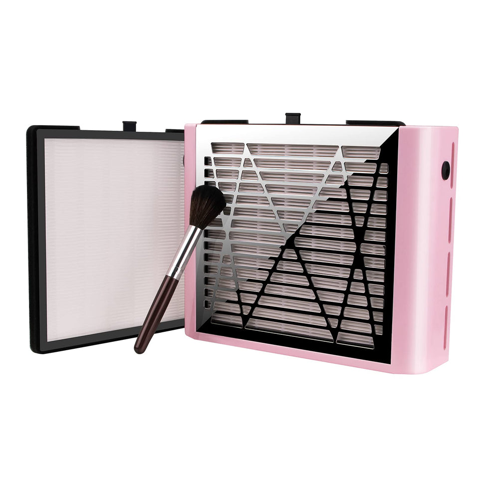BRANTMAKER front view in pink showing intake grille and compact design for cleaner workspaces