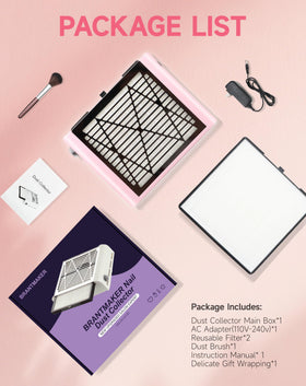 BRANTMAKER on a salon table in pink showing tidy workspace and professional appearance