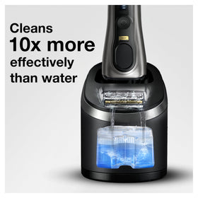 Braun cartridge installed in Clean&Charge unit for effortless cleaning