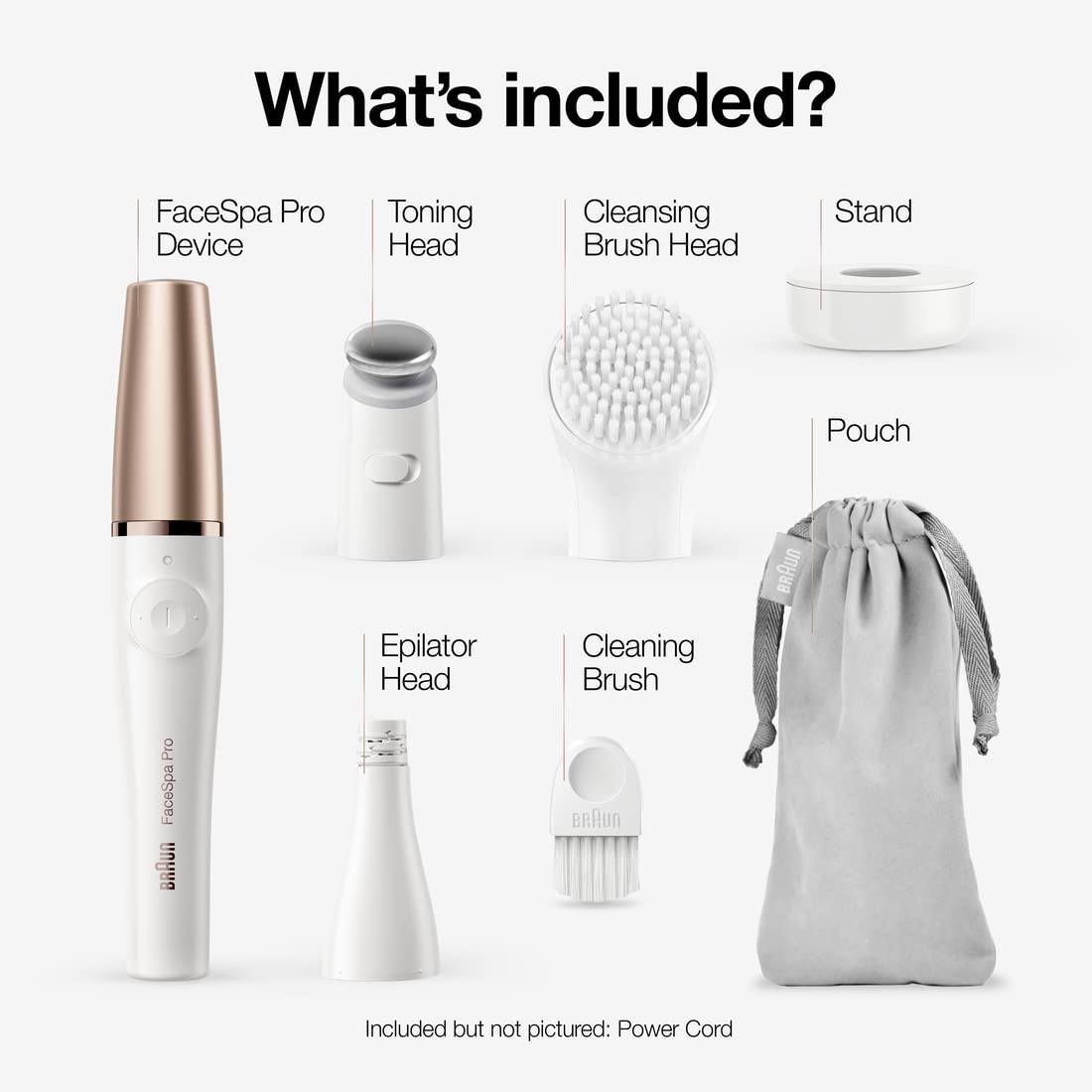 Braun FaceSpa Pro 911 epilator head close-up removing fine hairs precisely for smoother skin