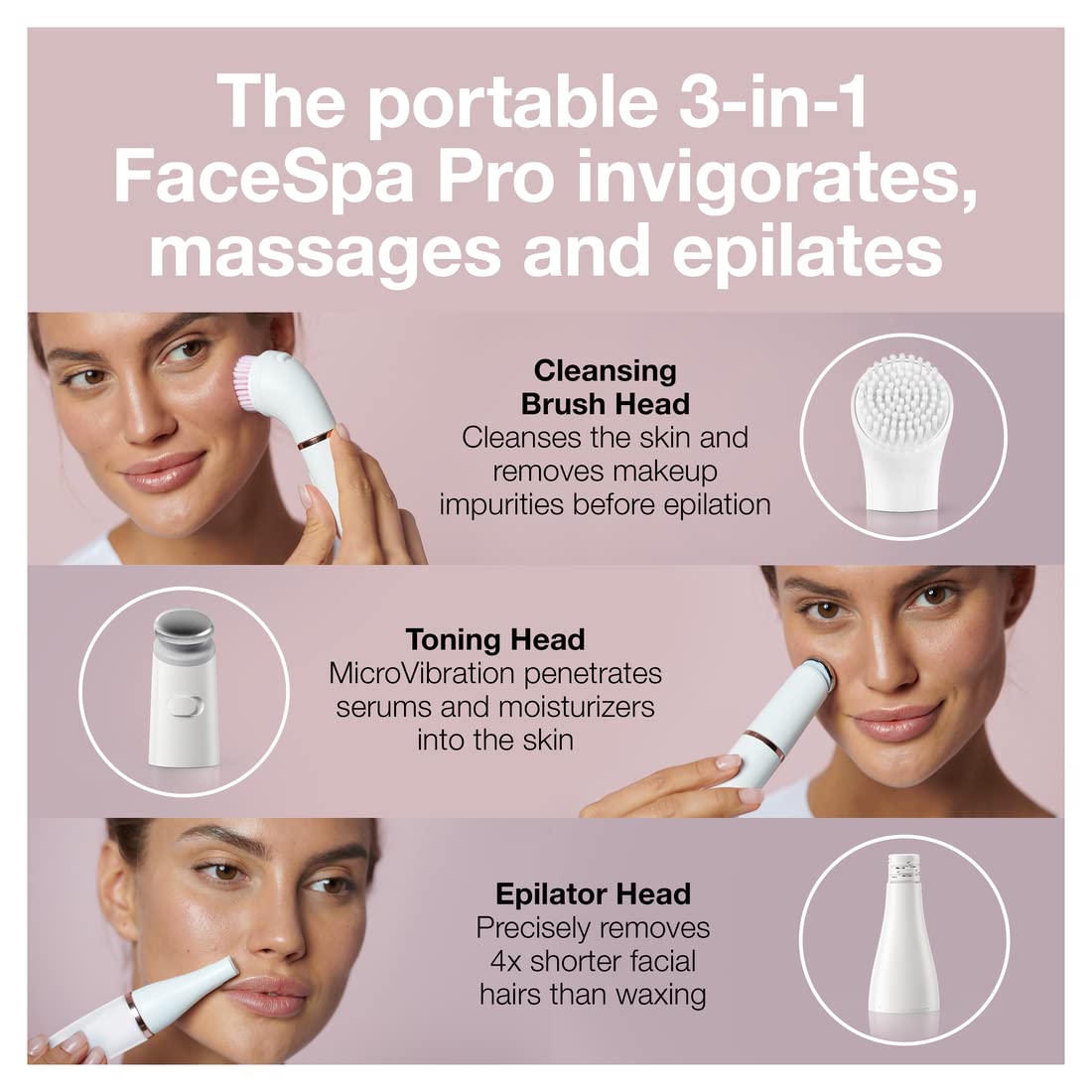 Braun FaceSpa Pro 911 in bathroom lifestyle scene simplifying grooming and skincare routine