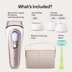 Braun device paired with app screen showing guided session and coverage tracker benefits