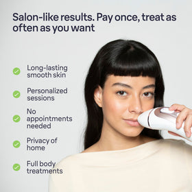 Braun skin tone sensor close-up ensuring safe, adaptive intensity for suitable users