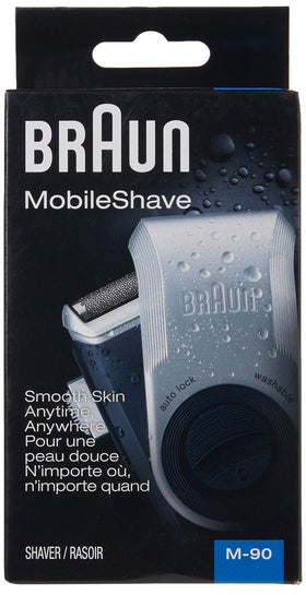 Braun M90 foil close-up highlighting ultra-thin flexible foil for gentle shave