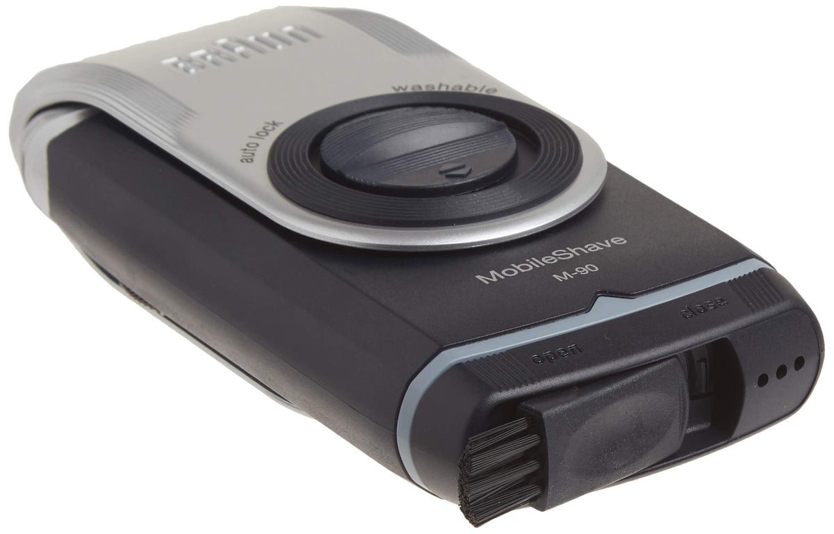 Braun M90 with protective twist cap and AA battery showing ready-to-use portability
