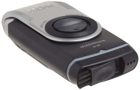 Braun M90 with protective twist cap and AA battery showing ready-to-use portability