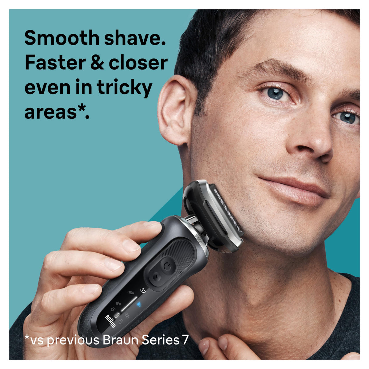 Braun precision trimmer attachment displayed for crisp edging and styling control