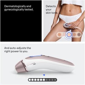 Braun device next to hand for scale showing compact, ergonomic size