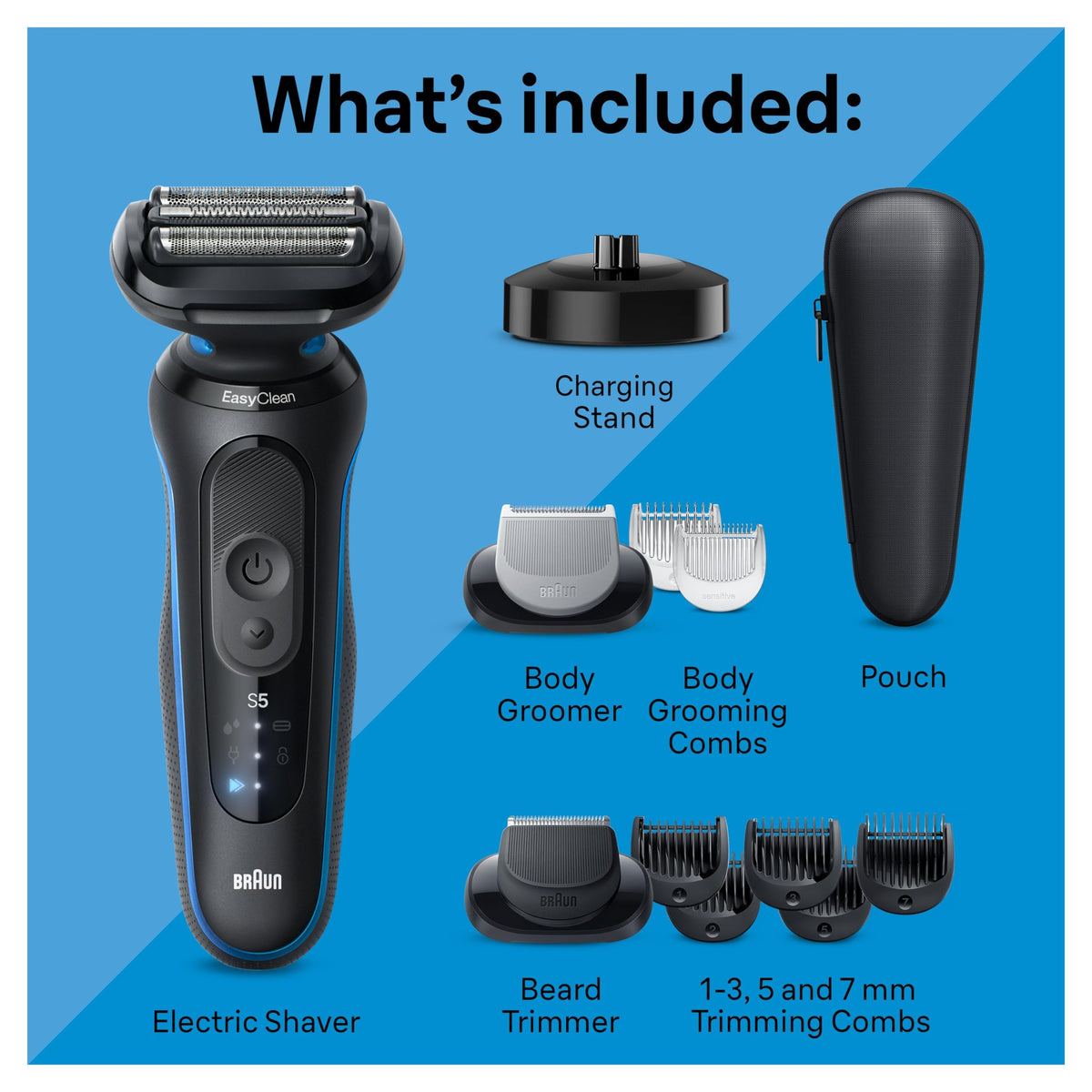 Braun beard trimmer attachment displayed for precise styling and length control