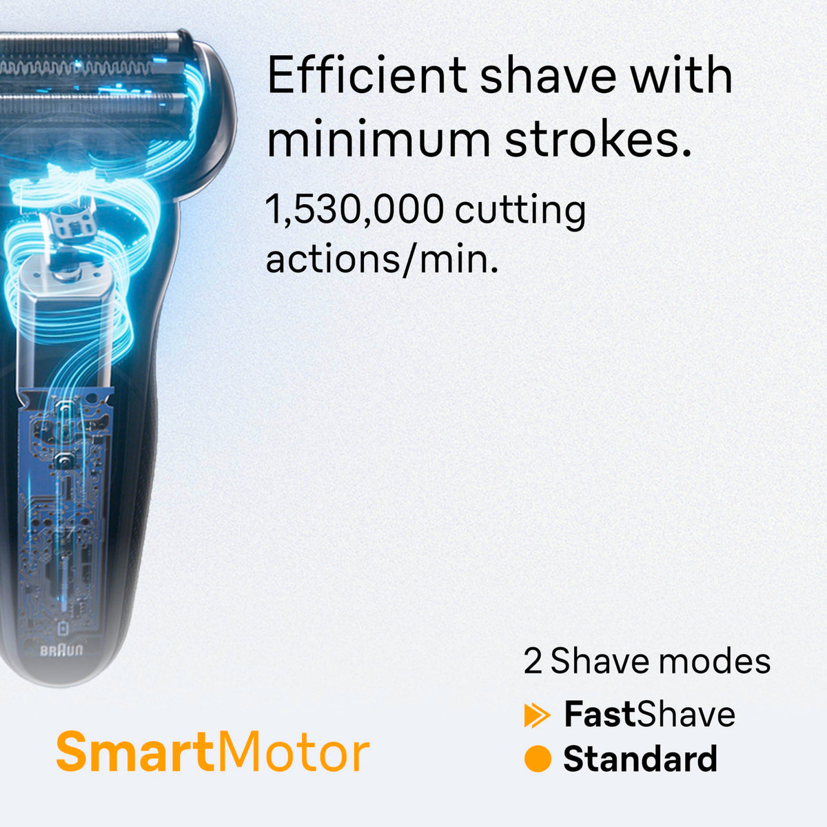 Braun shaver on charging stand demonstrating tidy storage and charging convenience