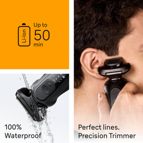 Braun precision trimmer attachment displayed for clean lines and edge control